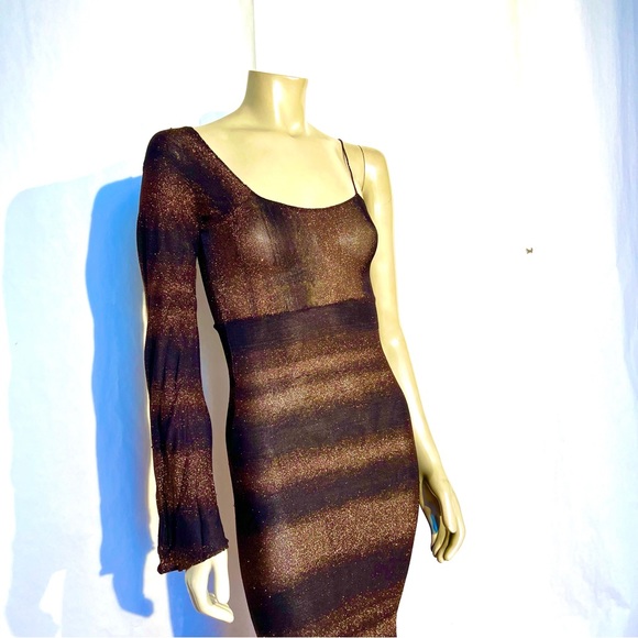 ROMAN KEFLAY VINTAGE BRONZE MAXI DRESS - Picture 5 of 10